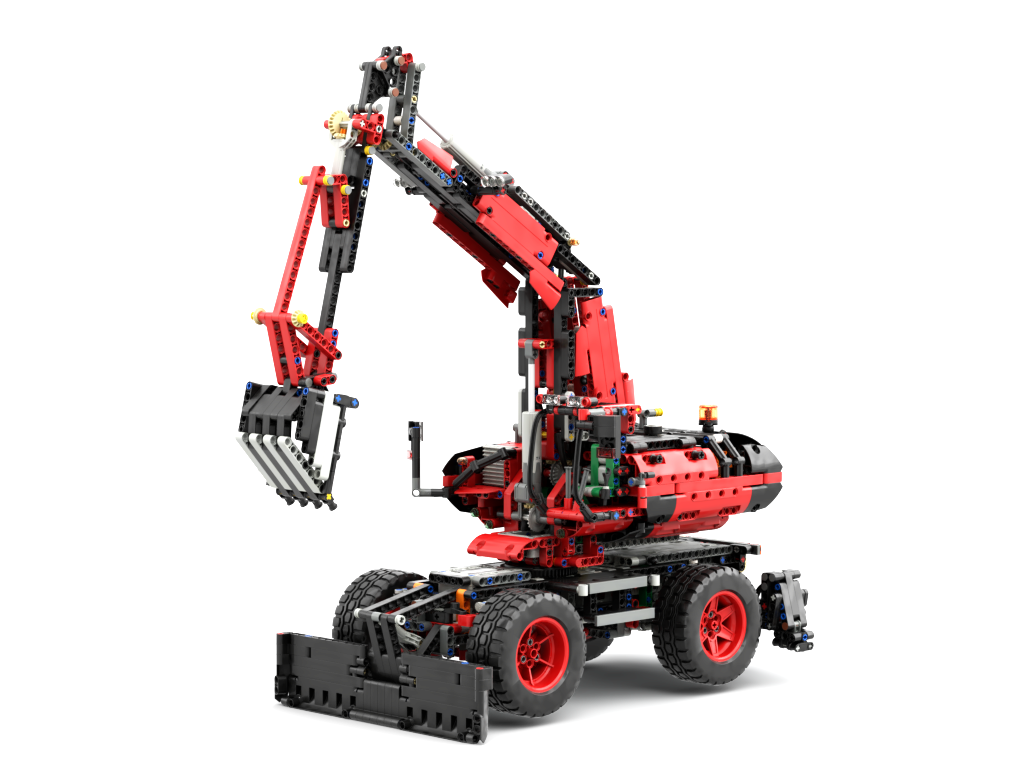 Wheeled Excavator with accessories, 42082
