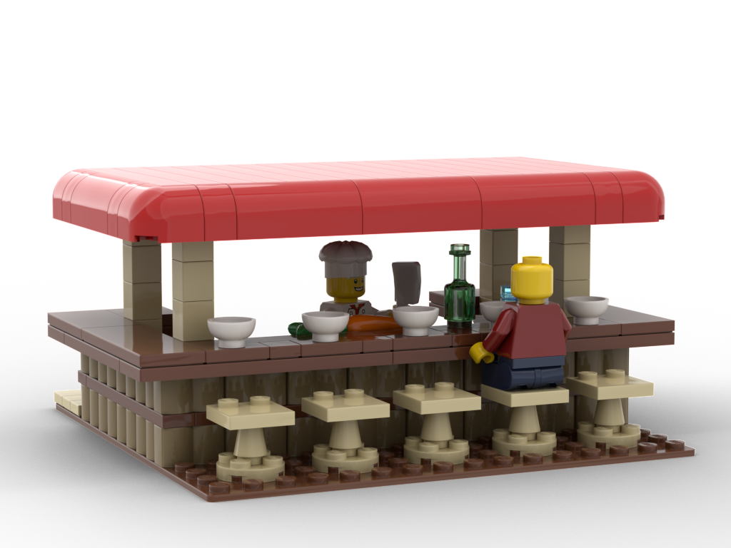 Minifig scale modular ramen shop