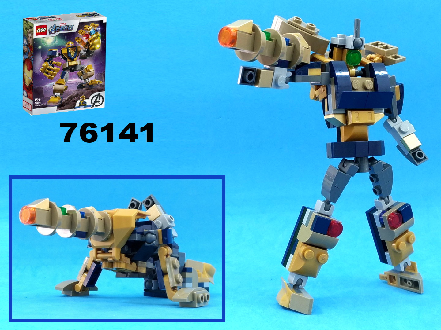 Transformer Galvatron from LEGO Marvel set 76141: Thanos Mech Armor alternate build