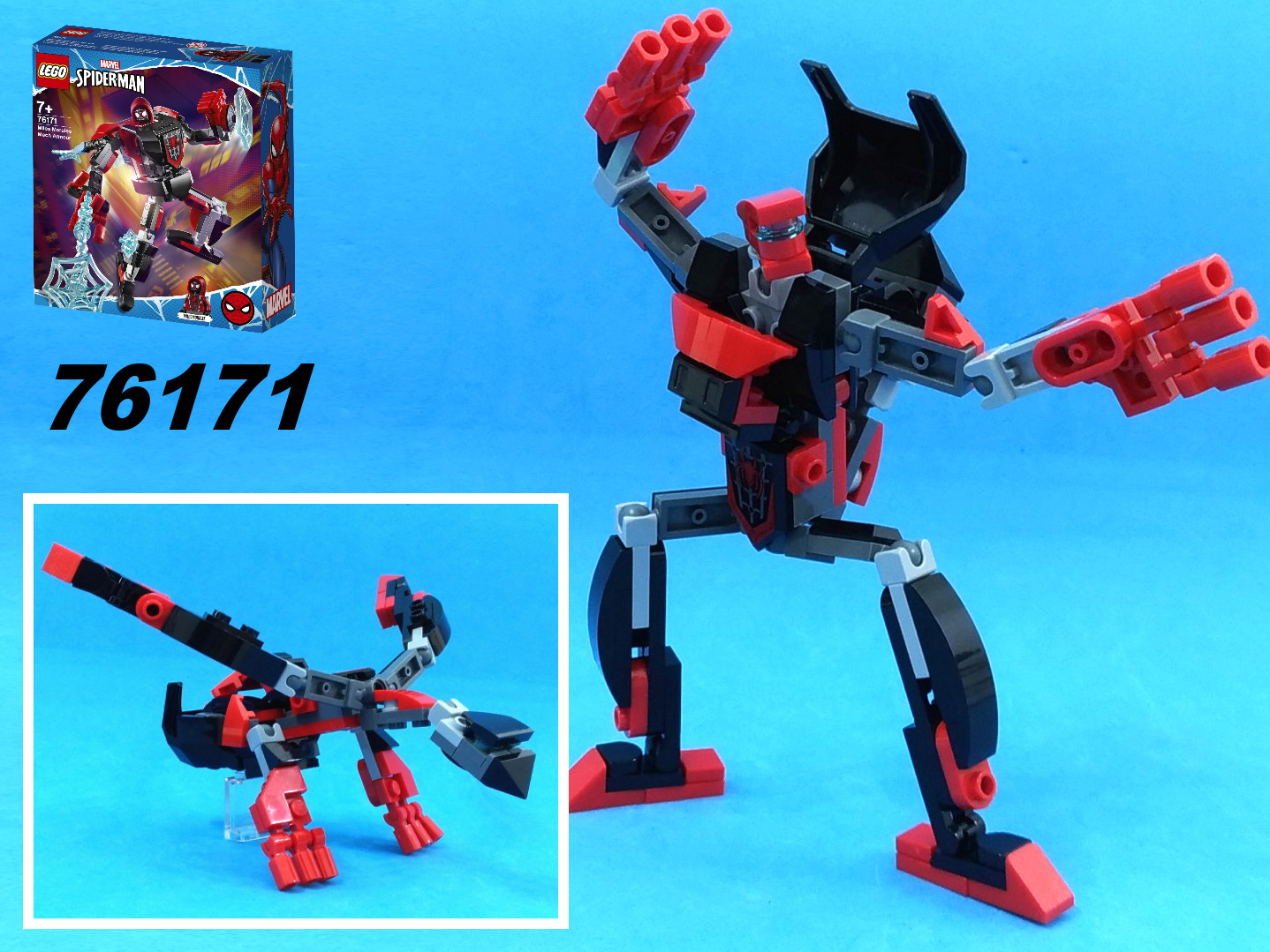 Transformer Bird from LEGO Marvel set 76171: Miles Morales Mech armor alternate build