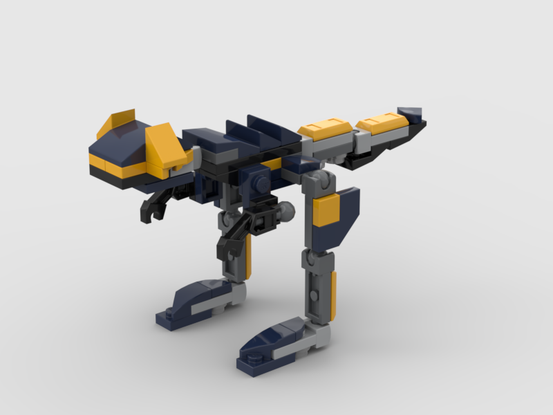 mini carnotaurus from LEGO Marvel set 76202: Wolverine Mech armor alternate build