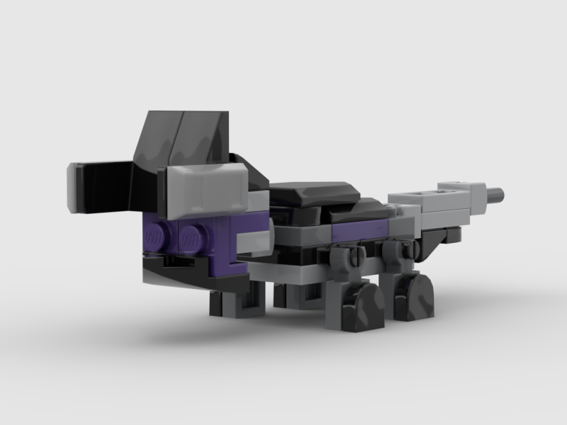 mini triceratops from LEGO Marvel set 76204: Black Panther Mech armor alternate build