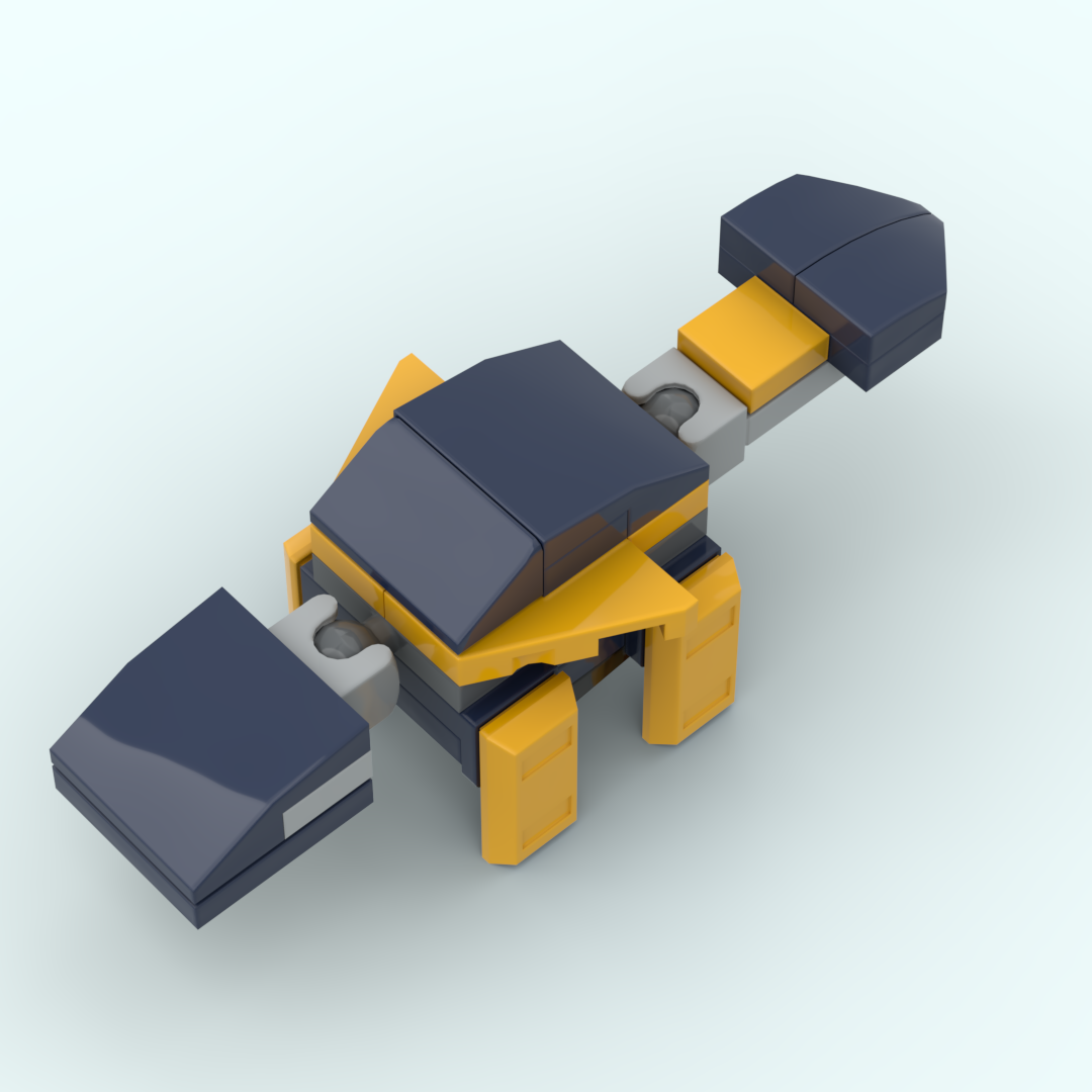 mini ankylosaurus from LEGO Marvel set 76202: Wolverine Mech armor alternate build