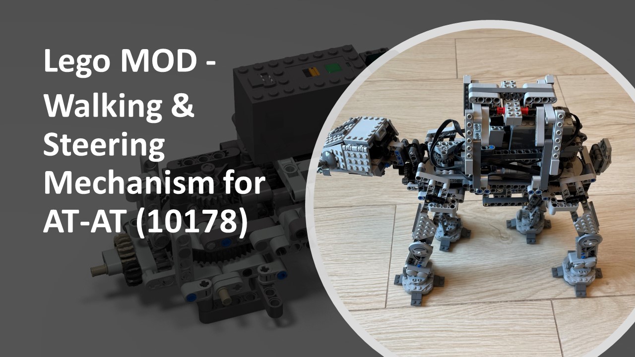 Lego MOD - Walking &amp; Steering Mechanism for AT-AT (10178)