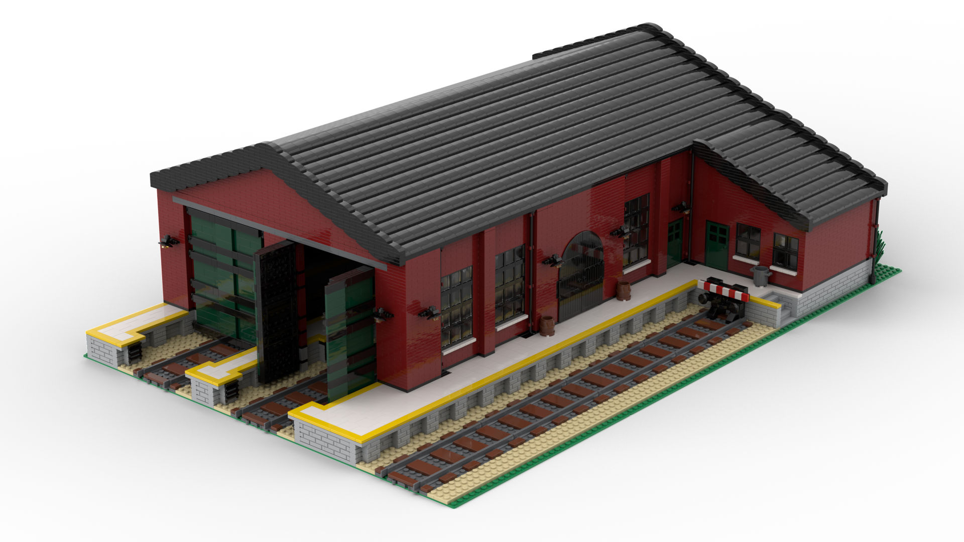 Entrepôt pour locomotives - Engine House - Maschinenhaus - MOC
