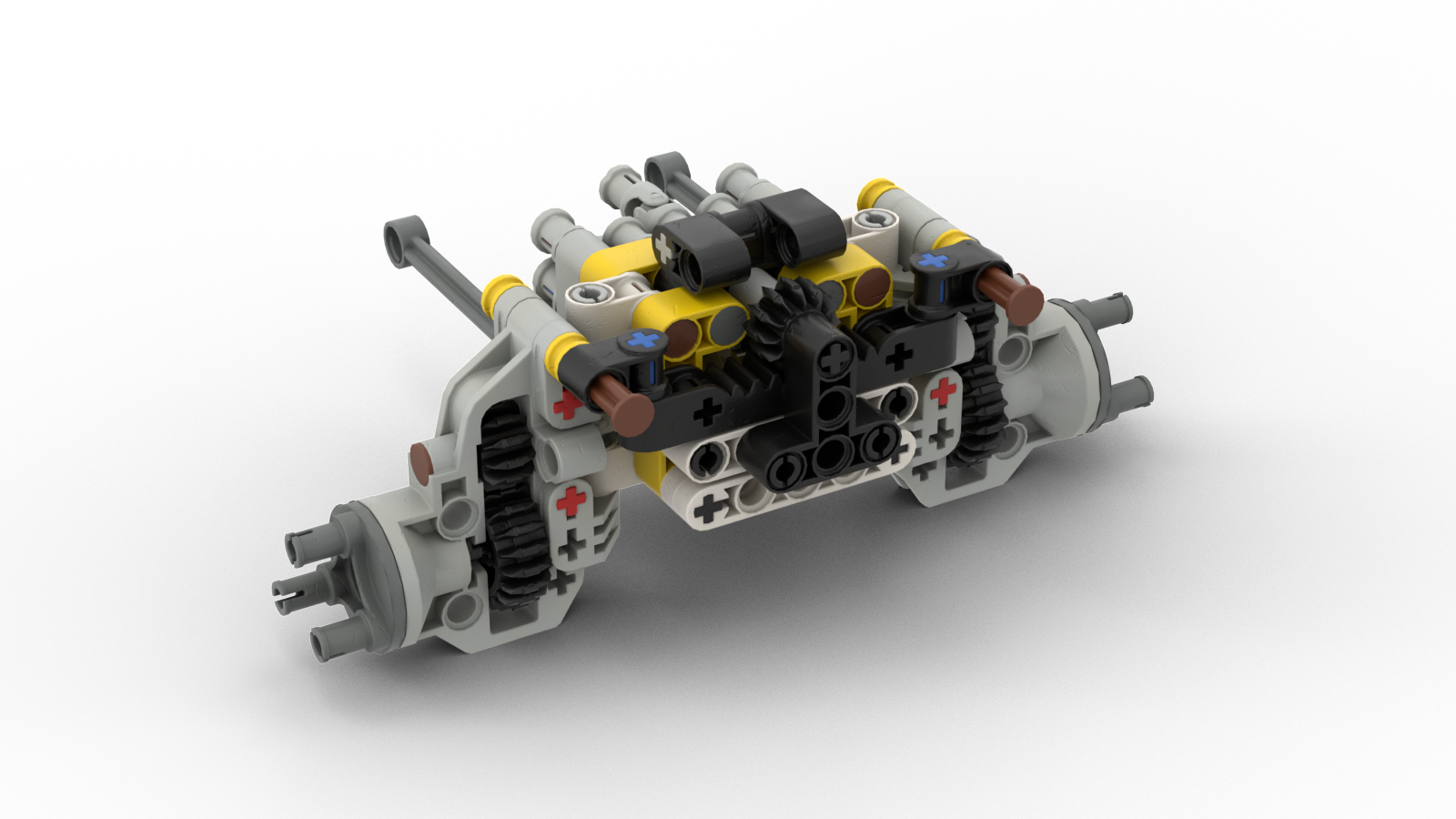 Portal front axle