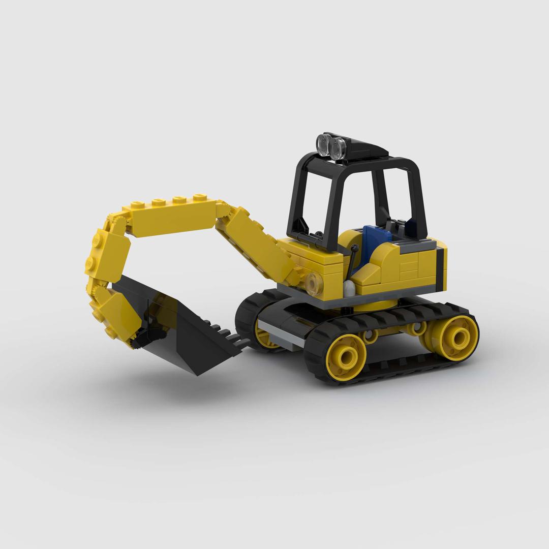 Lego City Mini Excavator with trailer
