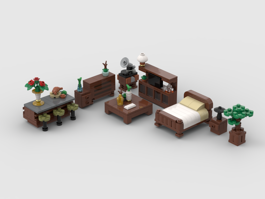 Wood style interior design (MOC-123584) - LEGO MOC | MOC Tracker