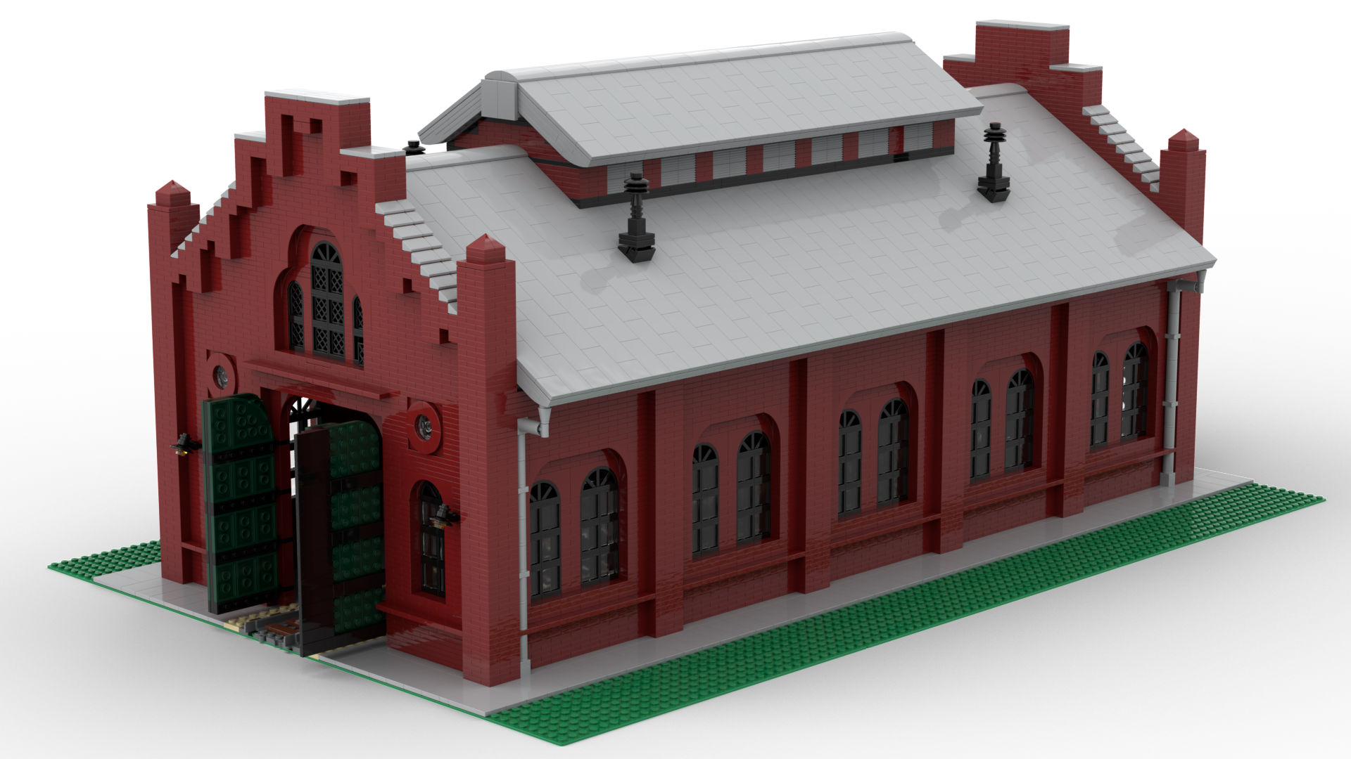 Entrepôt pour locomotives - Engine House - Maschinenhaus - MOC