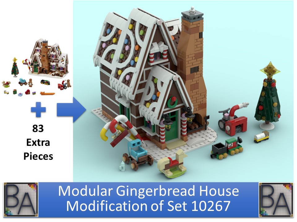 Modular Gingerbread House - Modification of Set 10267