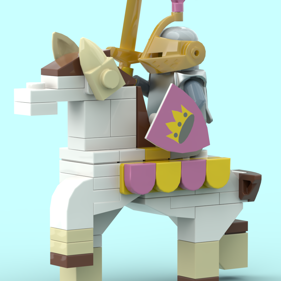 Brickbuilt Horse for the Knight of the Yellow Castle