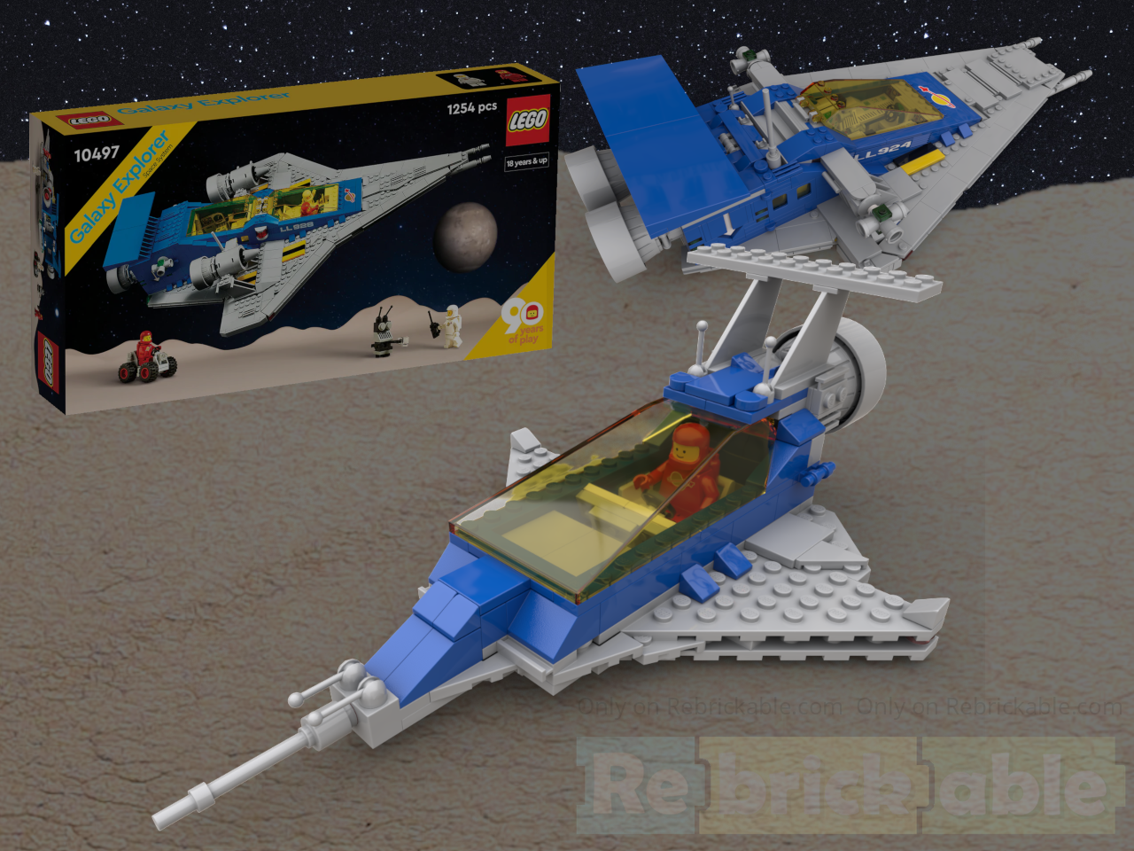 Galaxy One Man Spaceship (alternative, with Galaxy Cruiser) from 10497 Galaxy Explorer