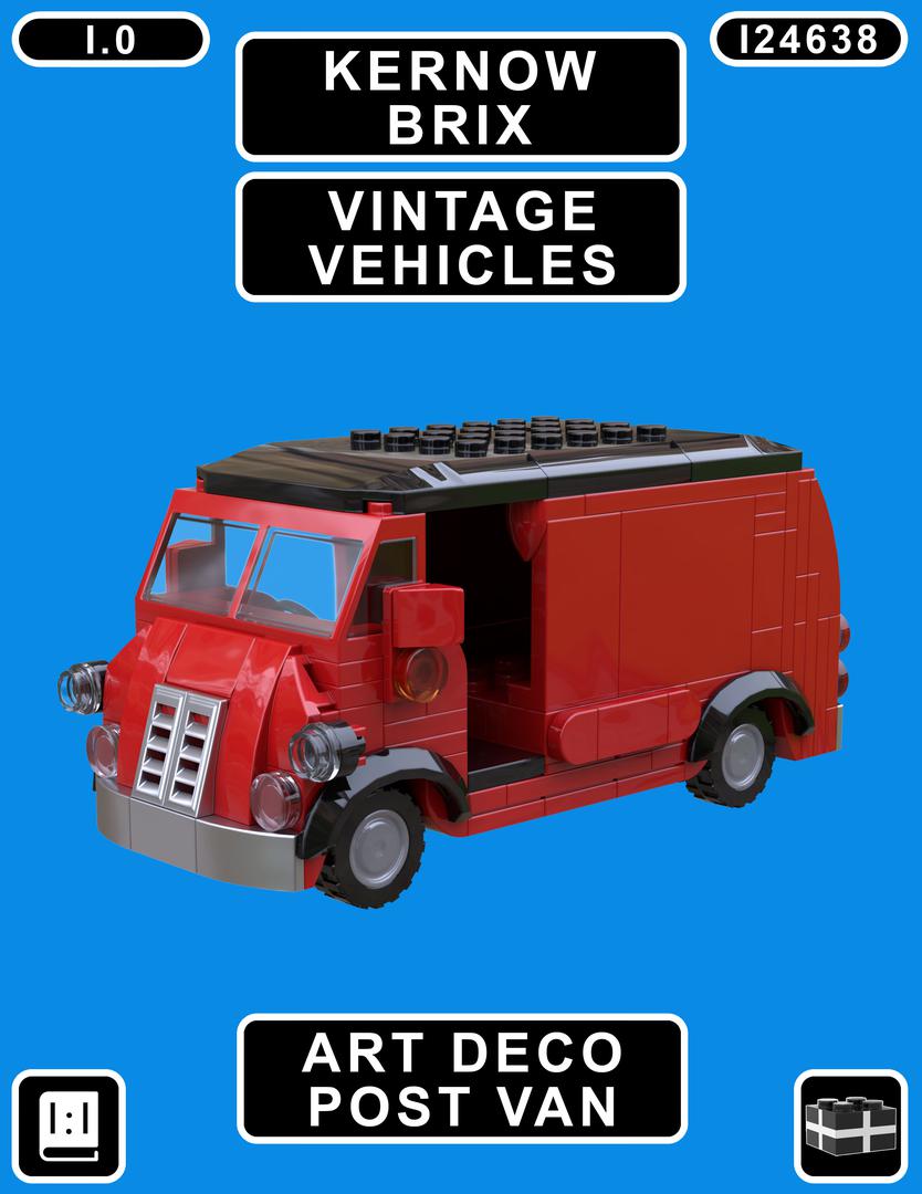 Vintage Era Art Deco Post Van