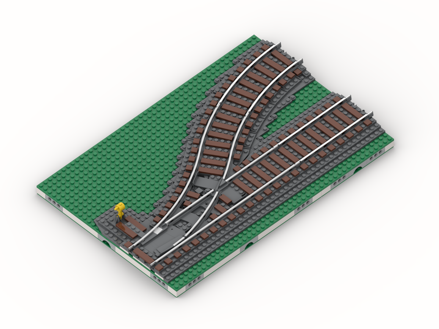 MILS ballasted left switch return curve