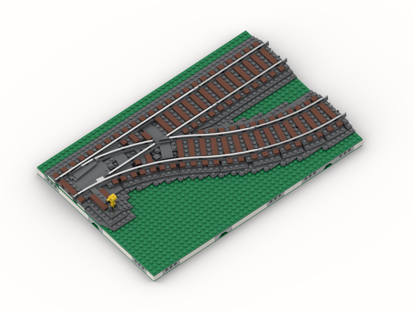 MILS ballasted right switch return curve