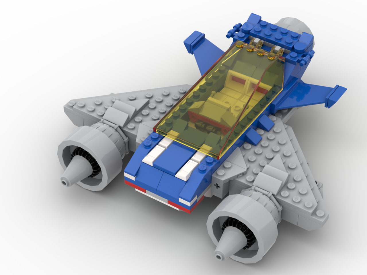 Twin Engine Space Scamper (alternative, with Galaxy Cruiser) from 10497 Galaxy Explorer