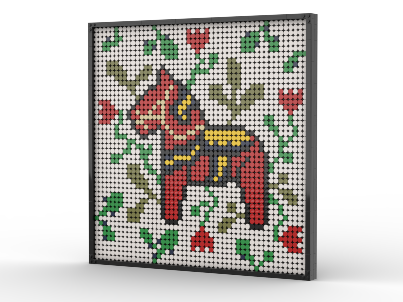 Lego Art Dala Horse (Dalahäst) (MOC-125103) - LEGO MOC | MOC Tracker