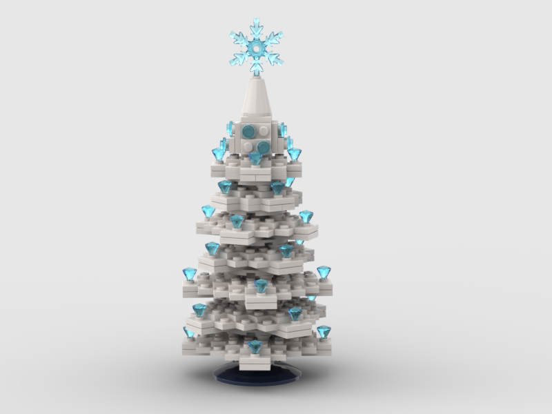 White Christmas Tree Winter Village Seasonal