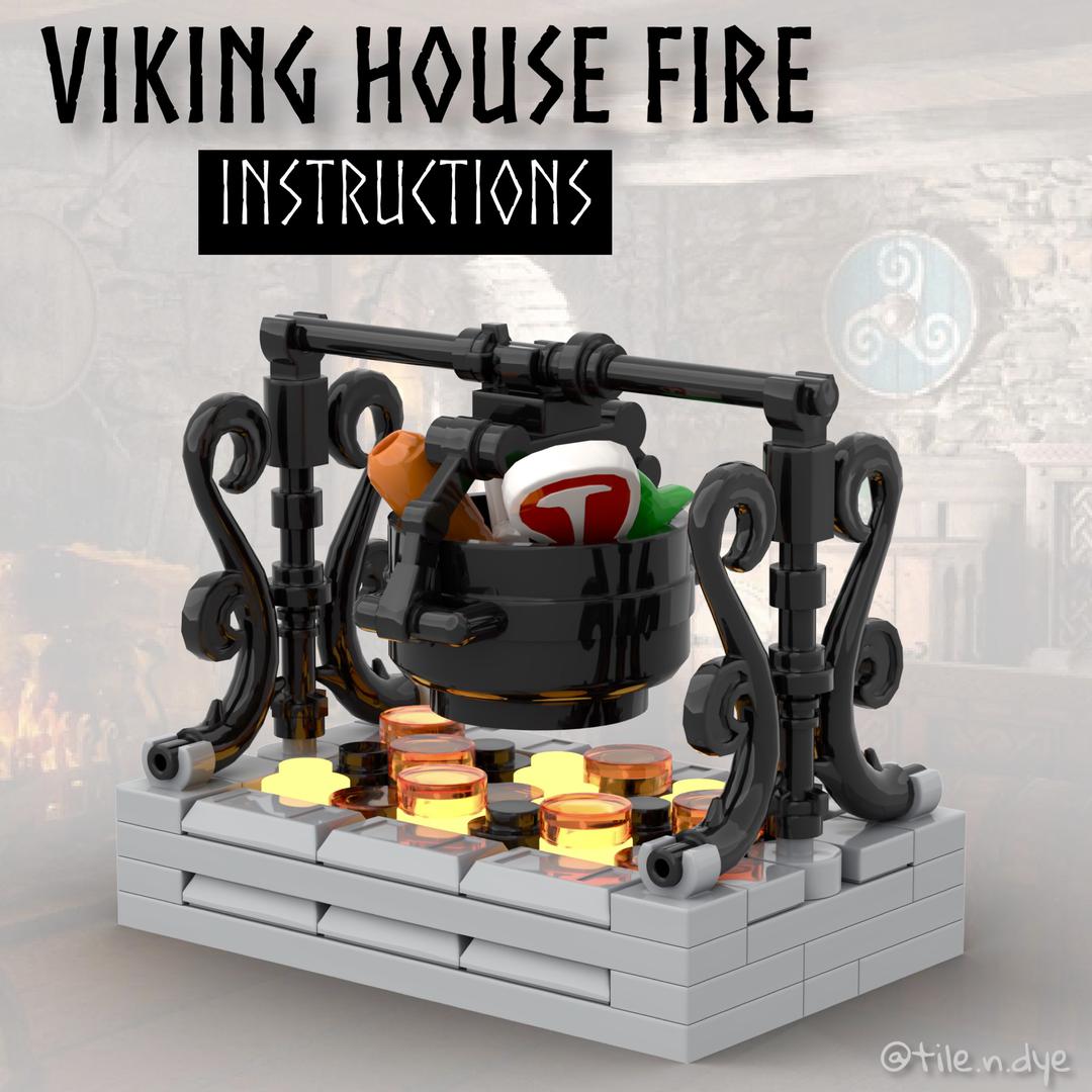 VIKING HOUSE FIRE  - LEGO VIKINGS MOC