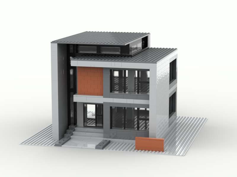 Brutalist modern Lego house