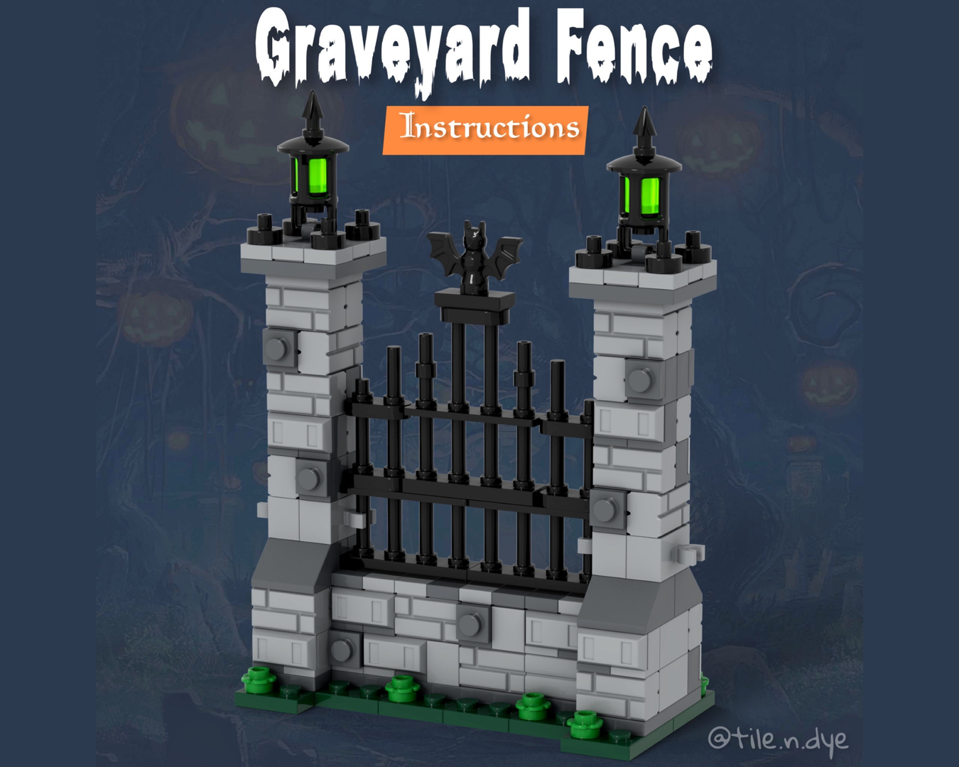Graveyard Fence - Lego Spooky Halloween moc