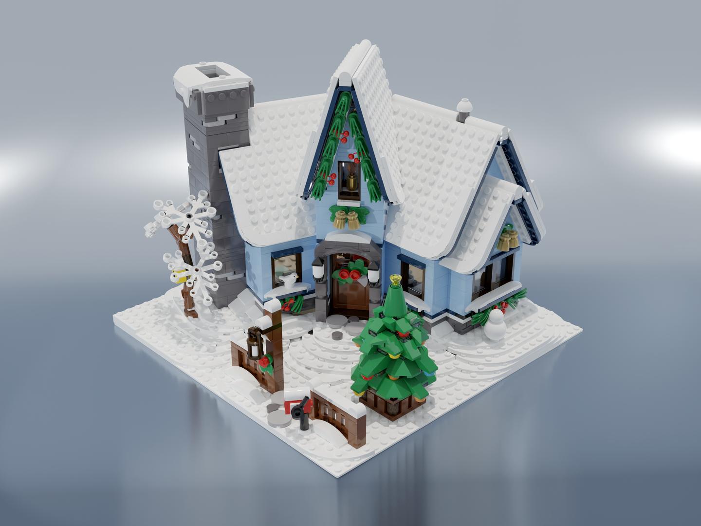 Santa's Visit - how to attach to a baseplate