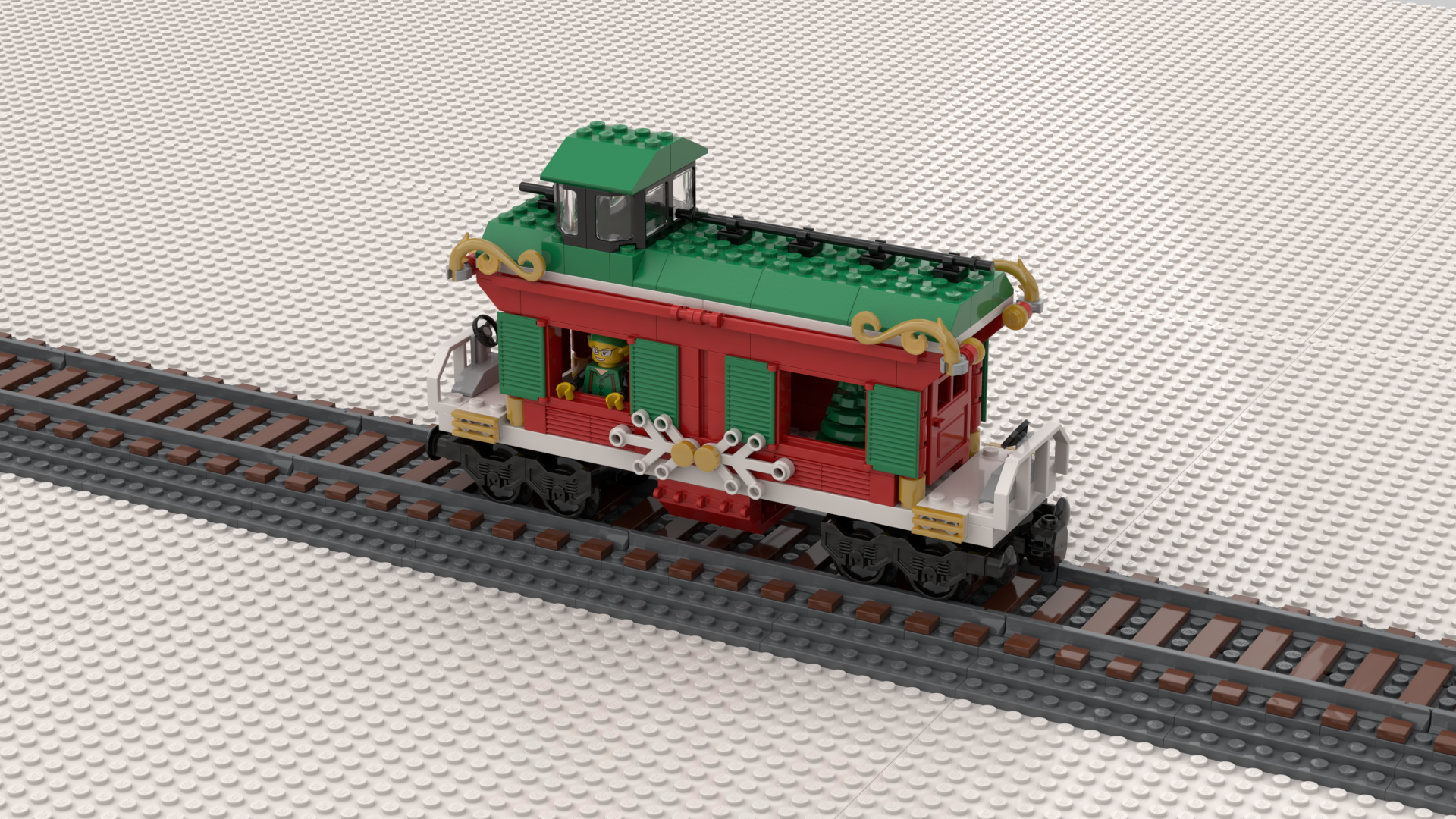 Winter Holiday Caboose