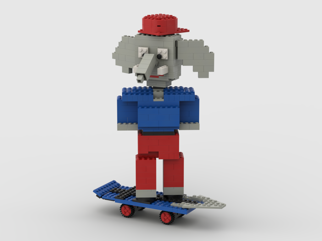 Elefant auf Skateboard aus der Jugend - Elephant on Skateboard