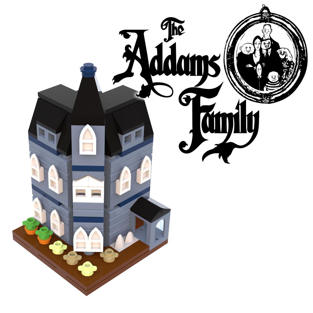 Addams Family Mansion mini modular (colorized version)