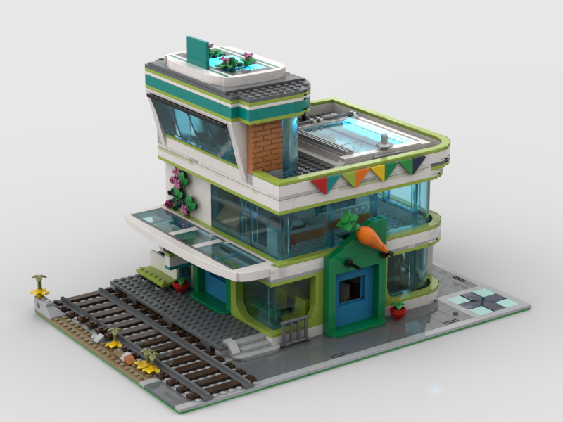 128596 - Modular Railroad Station (MOC-128596) - LEGO MOC | MOC Tracker
