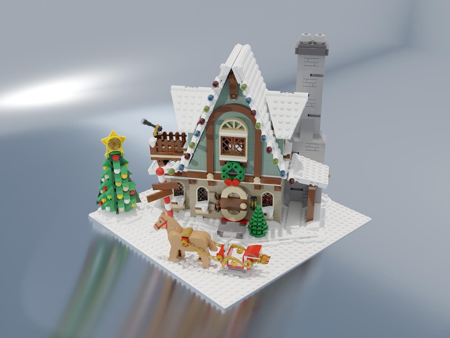Elf Club House - how to attach to a baseplate