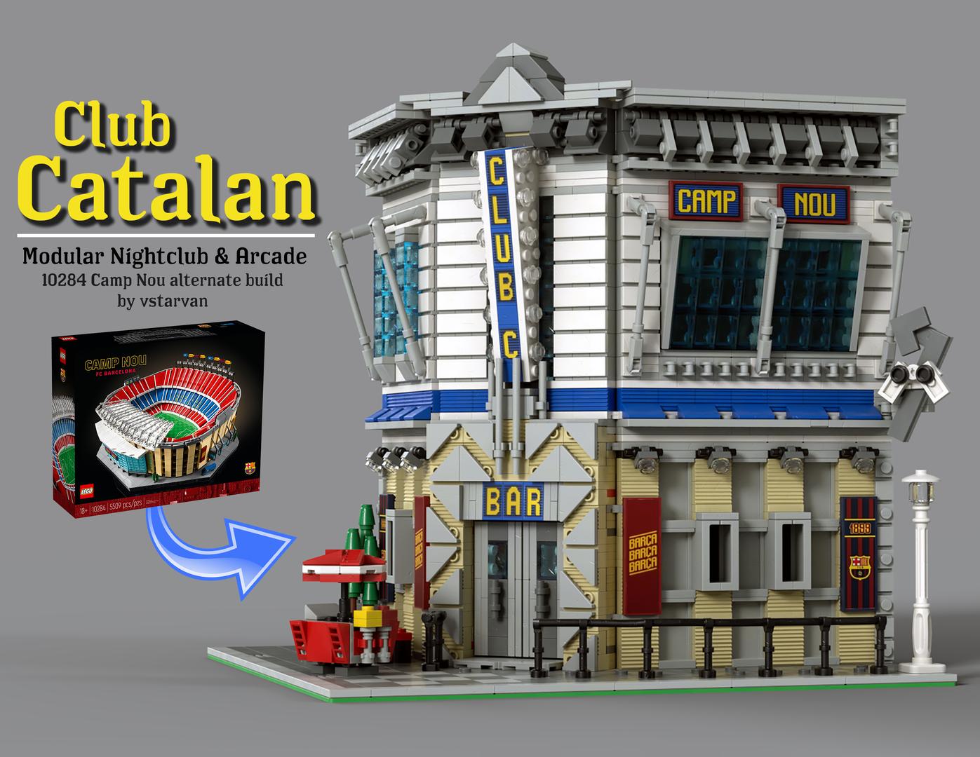 Club Catalan - Modular Nightclub/Arcade (10284 Camp Nou alternate build)