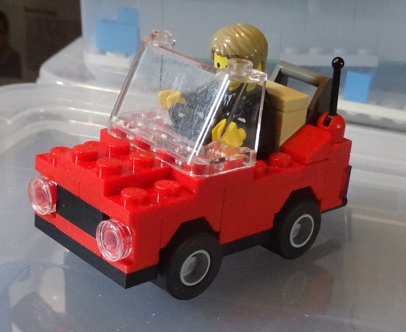 Small red car
