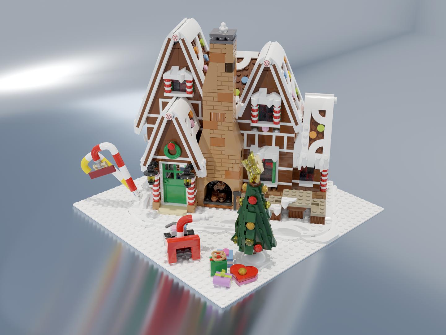 Gingerbread House - how to attach to a baseplate