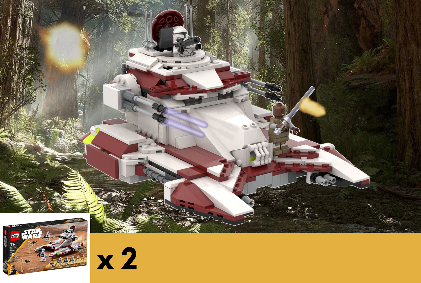 2 x 75342 Republic Fighter Tank: Alternate Build with full interior