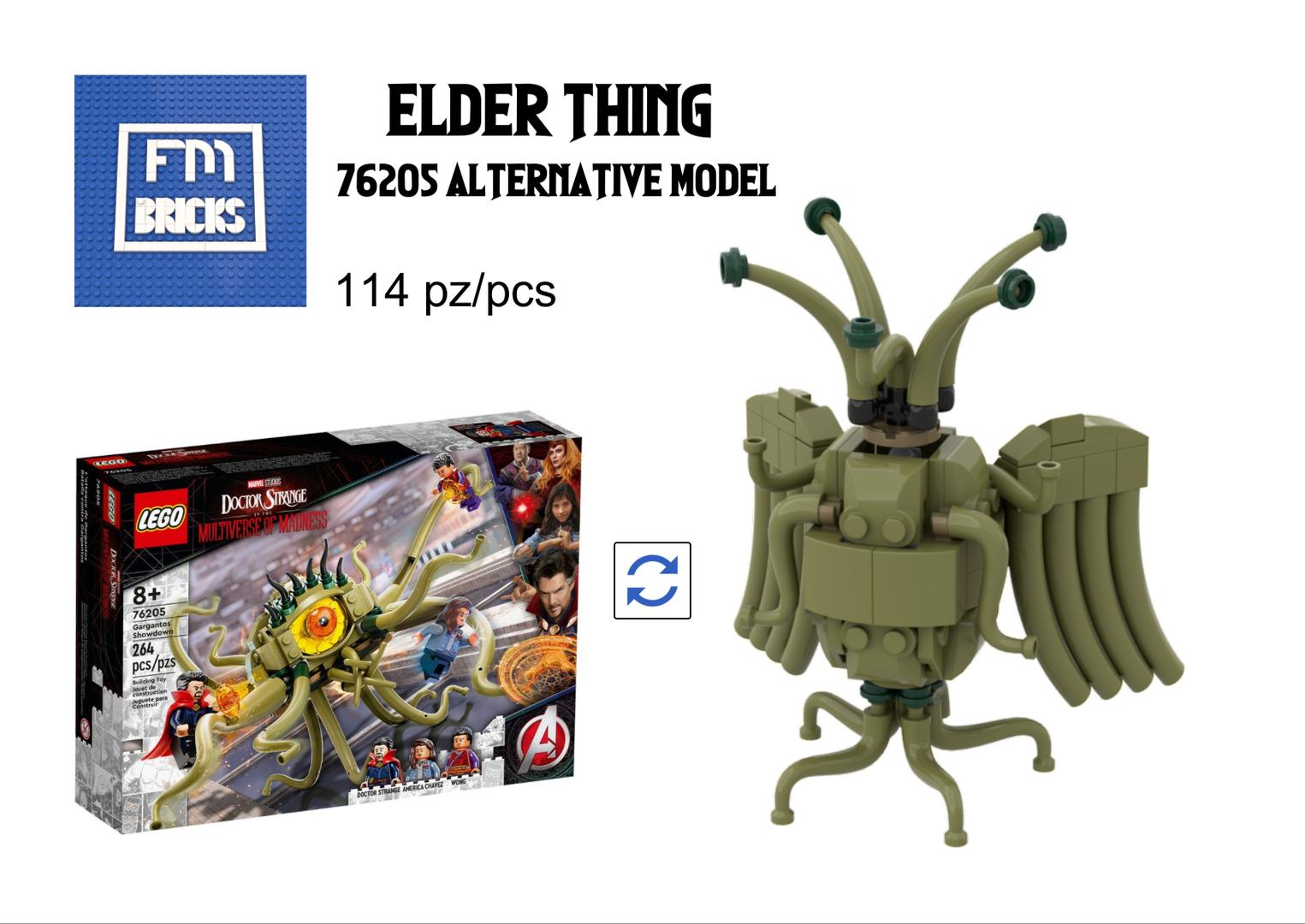 H.P. Lovecraft ELDER THING (76205 alternative model) alternate build