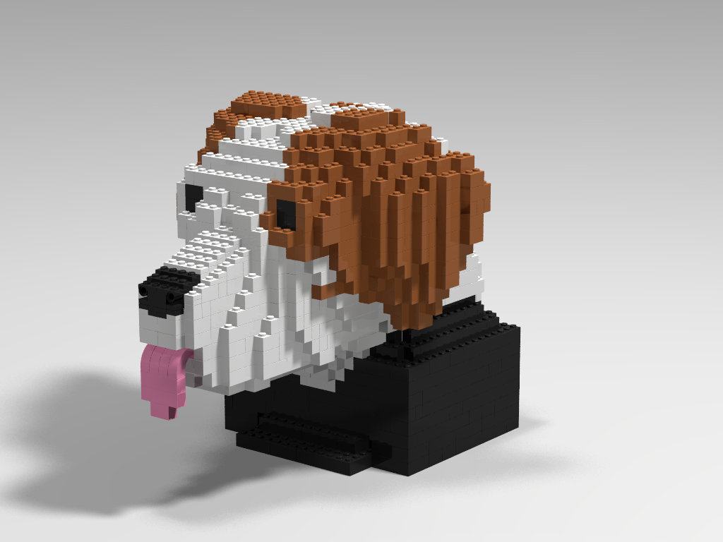 Dog Pointer Mix head sculpture