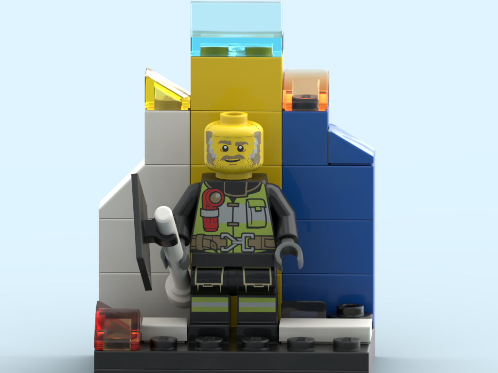 Minifig Display (Ruined City)