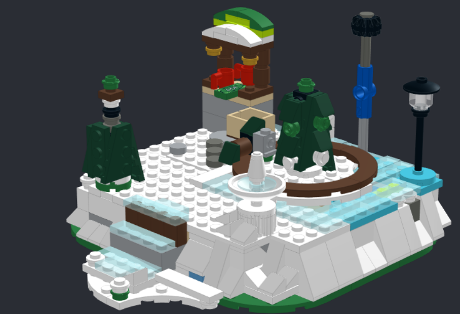 Lego christmas scene