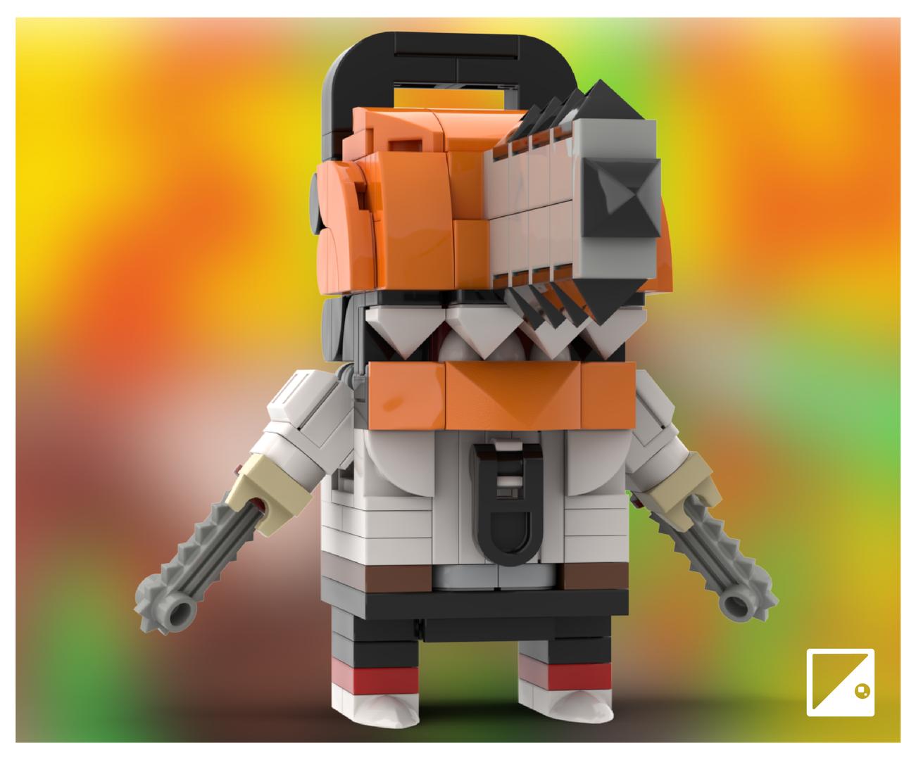 Chainsaw Man LEGO Brickheadz MOC ~ Chainsaw Man