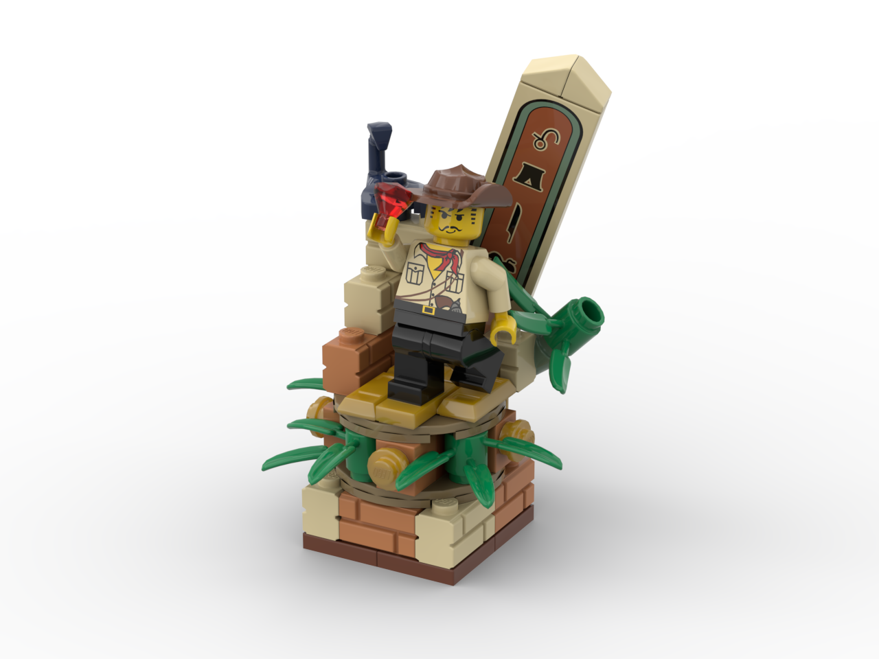 11021- "90 Years of Adventures"  Minifigure Stand
