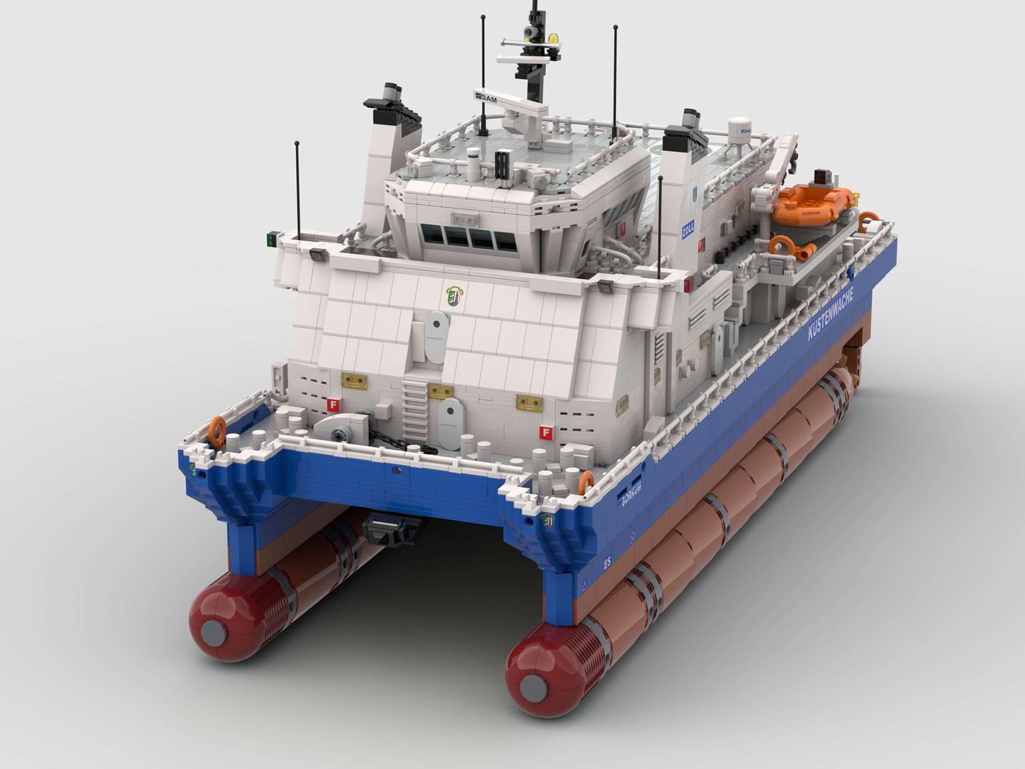 German coast guard cruiser as SWATH ship "BORKUM"