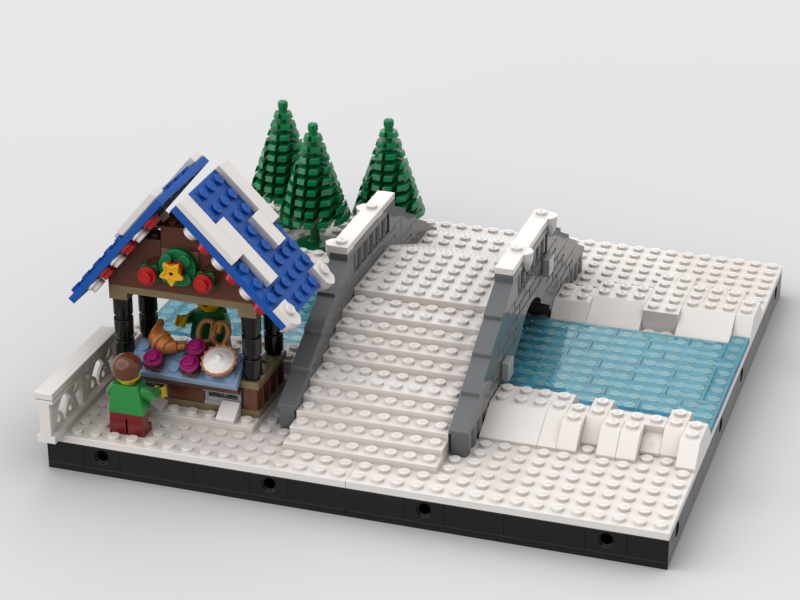 Christmas Scenery - Winter Village Brige