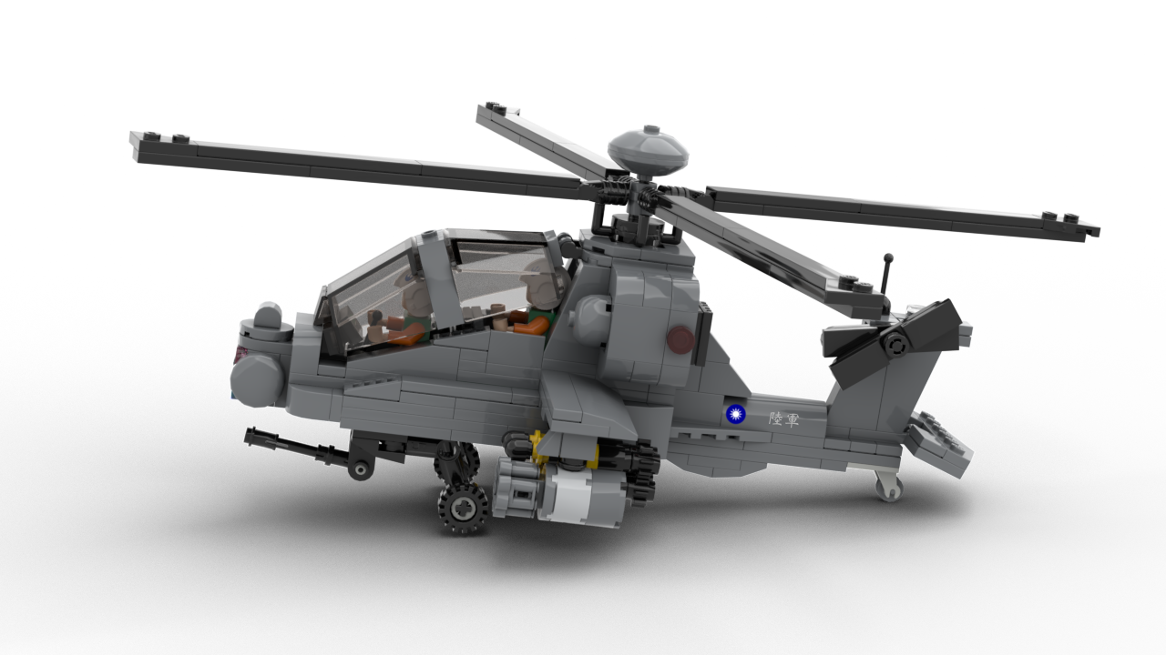 AH-64E chibi size helicopter