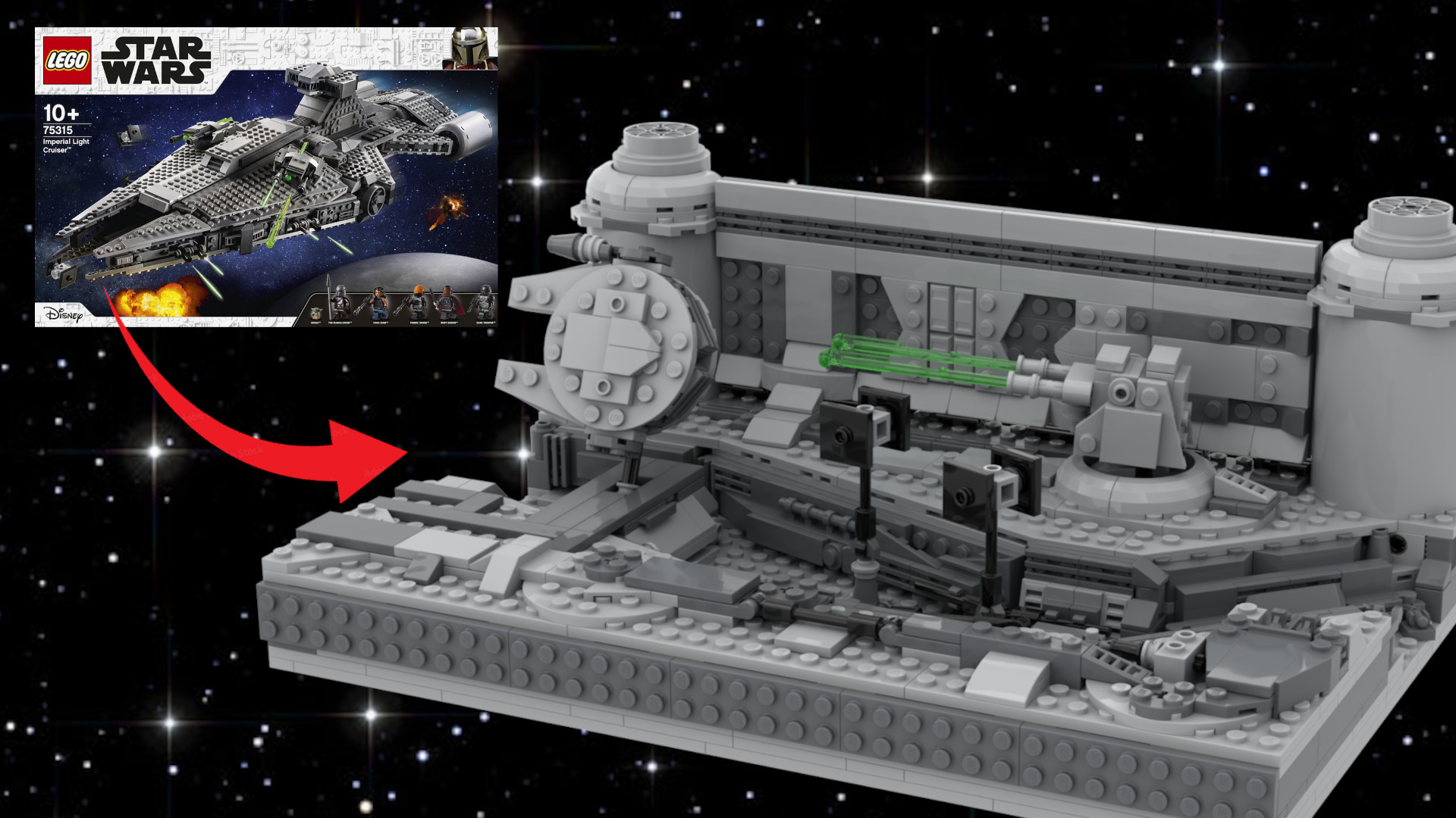 Death Star Falcon chase