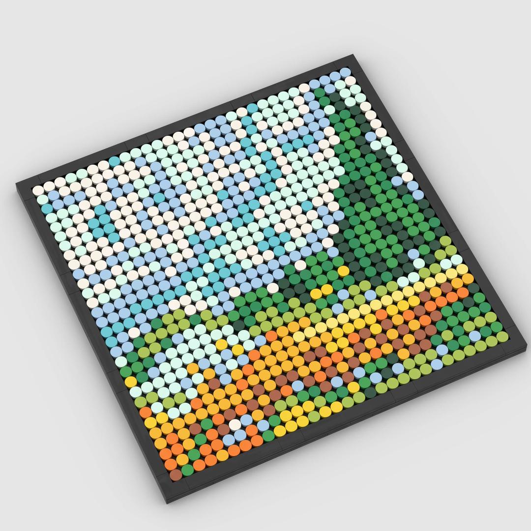 MOSAIC-003-Wheat Field with Cypresses