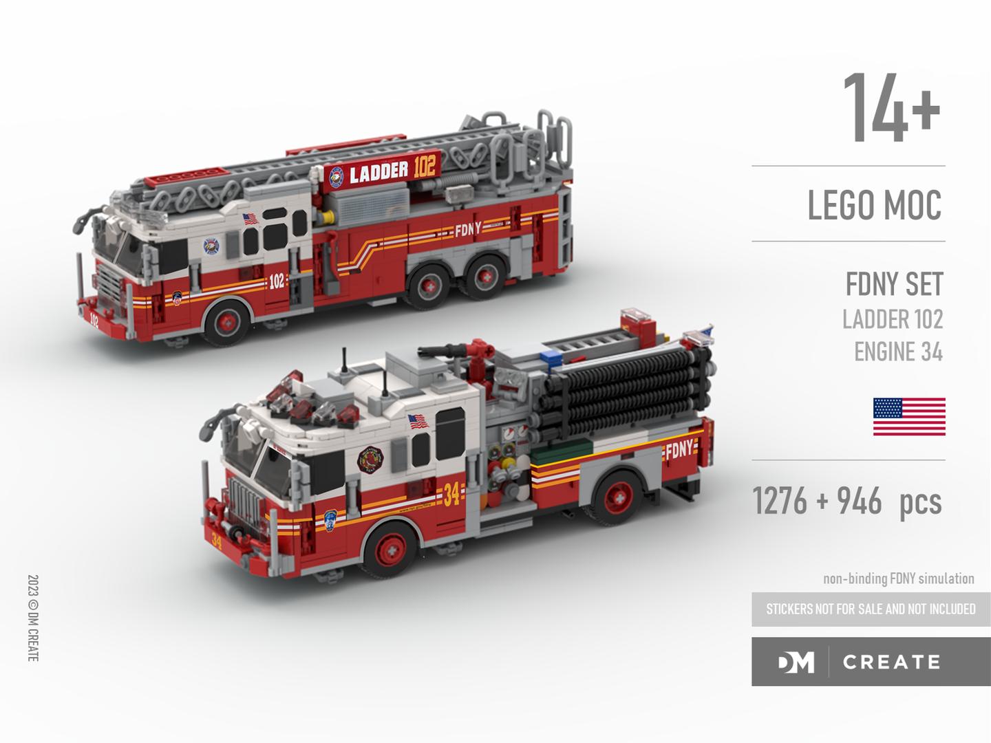FDNY set - Ladder 102 + Engine 34