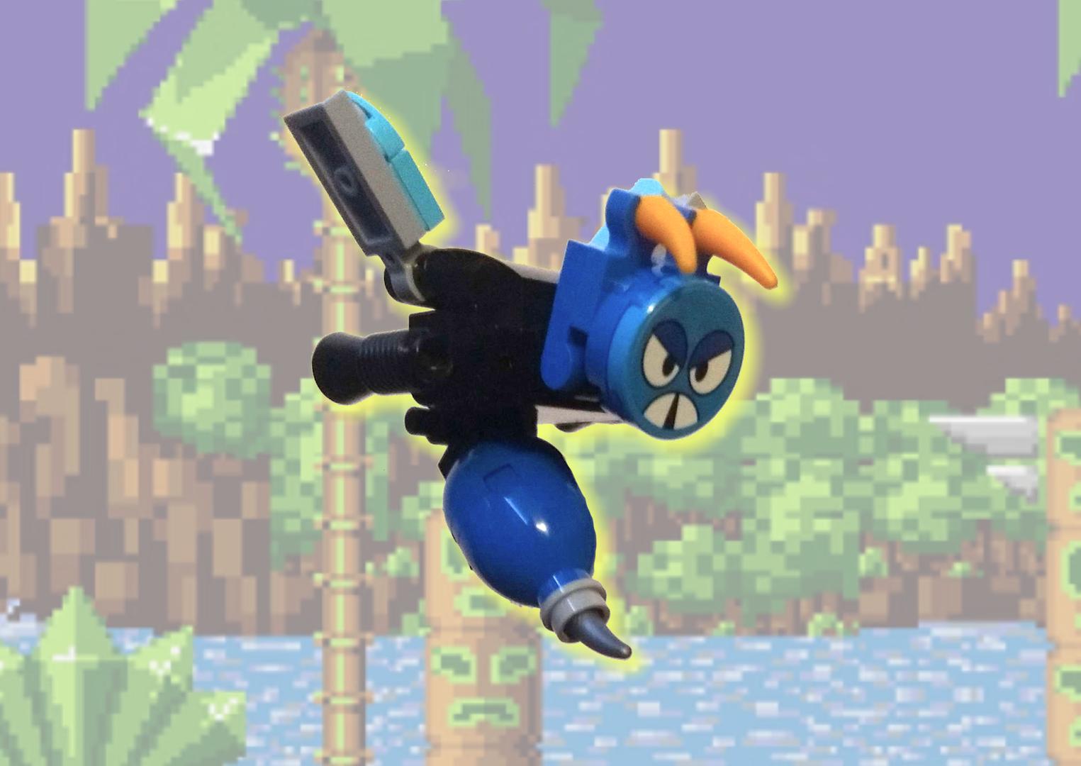 Buzz Bomber (Sonic the Hedgehog) compatible and in scale with set "21331, Sonic the Hedgehog™ – Green Hill Zone"