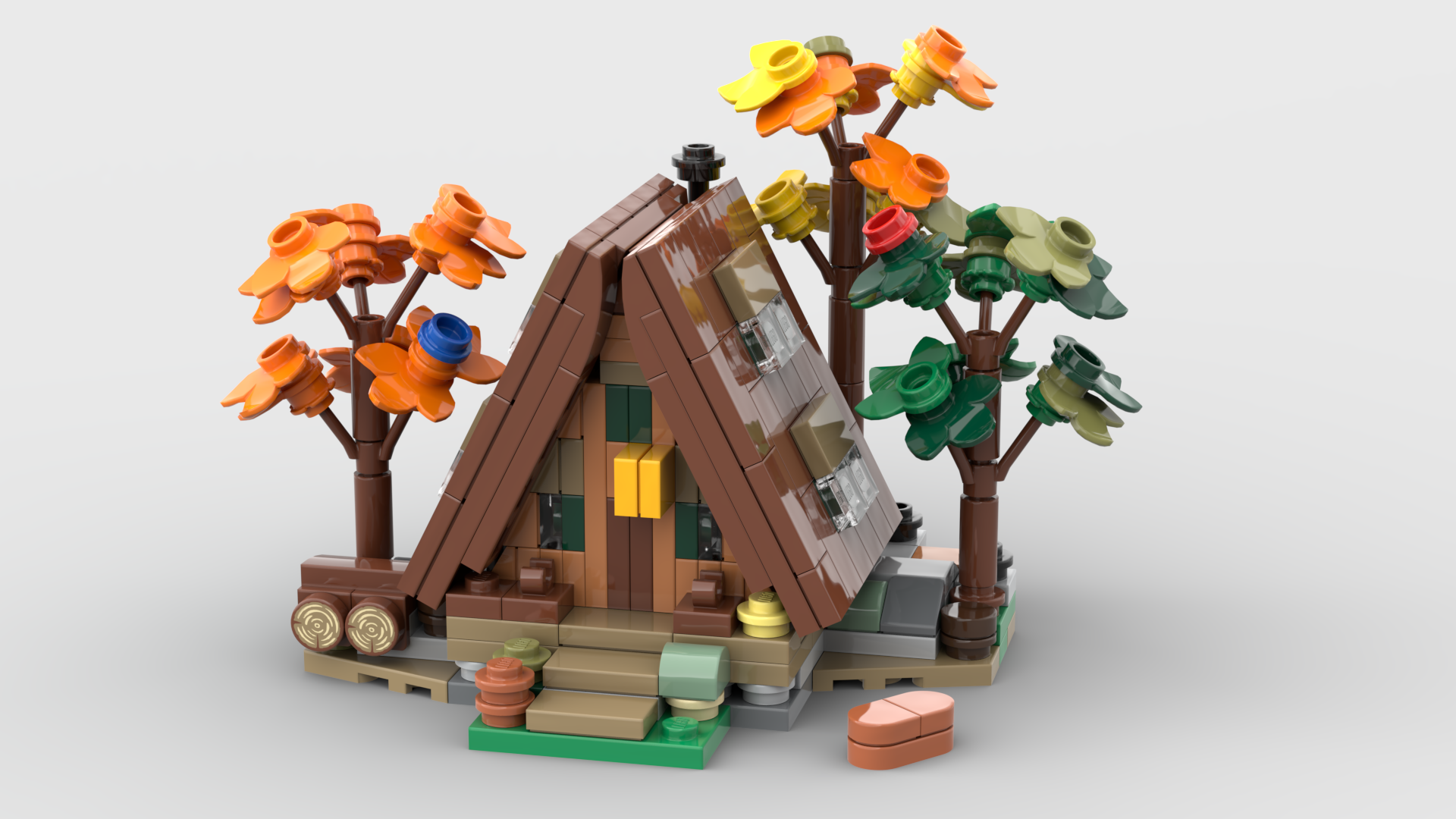 Mini 21338 A-Frame Cabin