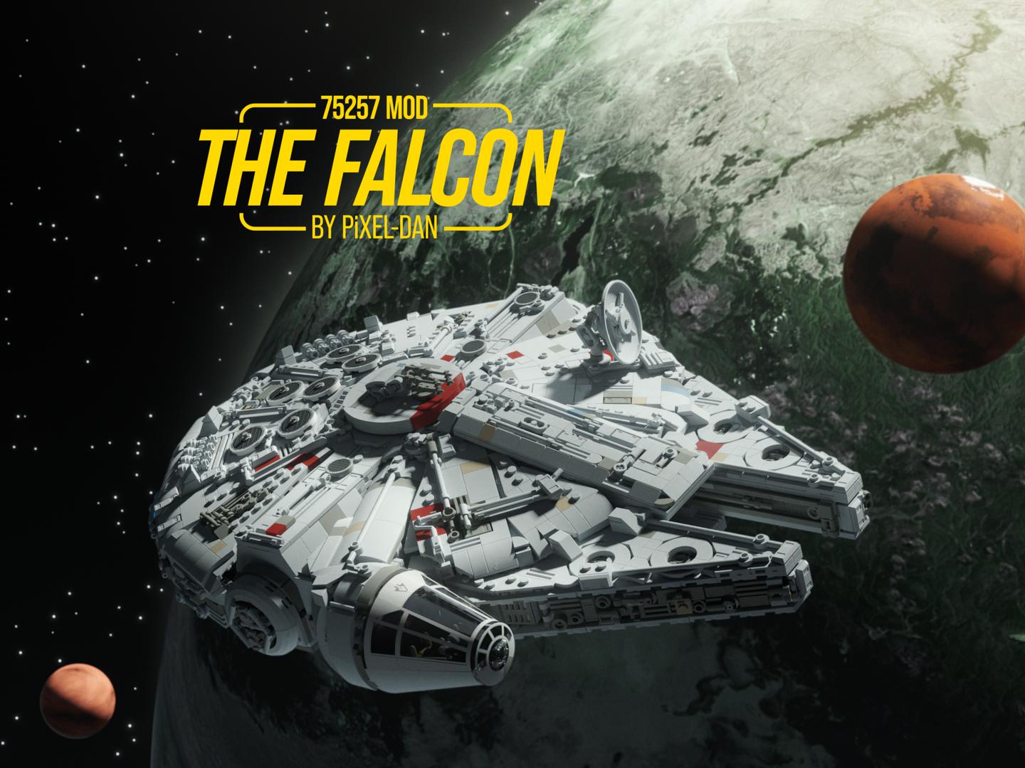 PiXEL-DANs 75257 Modification "THE FALCON" Playscale UCS-style with full Interior!!!